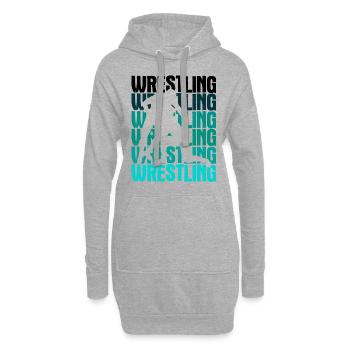 Grappling Martial Arts Wrestling - Hoodie-Kleid - Grau meliert - Vorne