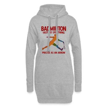 Badminton - Hoodie-Kleid - Grau meliert - Vorne