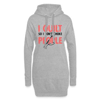 Quilten von Tagesdecken - Hoodie-Kleid - Grau meliert - Vorne