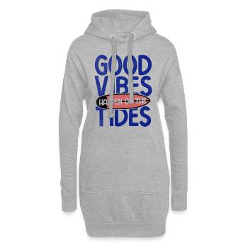 Surfen Wellenreiten Für Surfing - Hoodie-Kleid - Grau meliert - Vorne