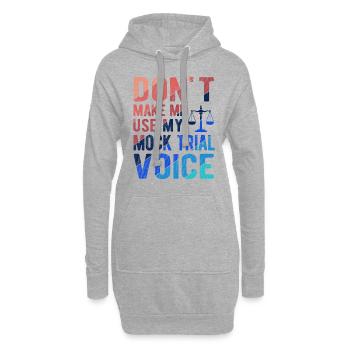 Richter Jurist Anwalt - Hoodie-Kleid - Grau meliert - Vorne