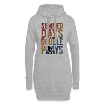 Baseball - Hoodie-Kleid - Grau meliert - Vorne