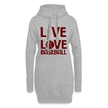 Baseball - Hoodie-Kleid - Grau meliert - Vorne