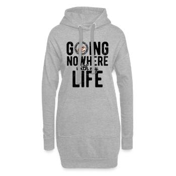 Nagetier Hamster - Hoodie-Kleid - Grau meliert - Vorne