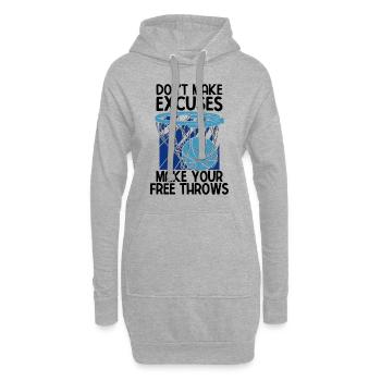 Basketball - Hoodie-Kleid - Grau meliert - Vorne