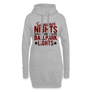 Baseball - Hoodie-Kleid - Grau meliert - Vorne