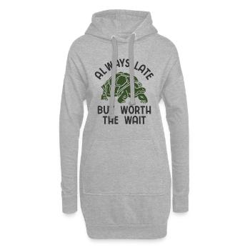 Schildkröten - Hoodie-Kleid - Grau meliert - Vorne