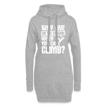 Klettern Bouldern - Hoodie-Kleid - Grau meliert - Vorne