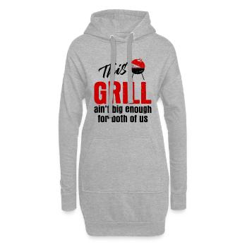 Grillparty Spruch Zum Grillen Grill - Hoodie-Kleid - Grau meliert - Vorne