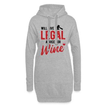 Richter Jurist Anwalt - Hoodie-Kleid - Grau meliert - Vorne