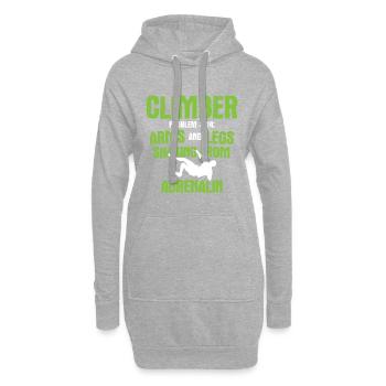 Klettern Bouldern - Hoodie-Kleid - Grau meliert - Vorne