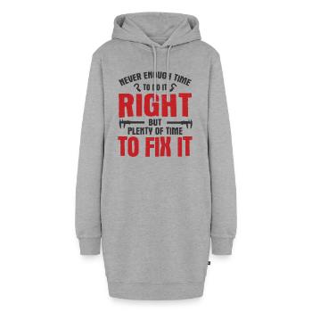 Maschinen-Bediener Maschinenführer Machinist - Hoodie-Kleid - Grau meliert - Vorne