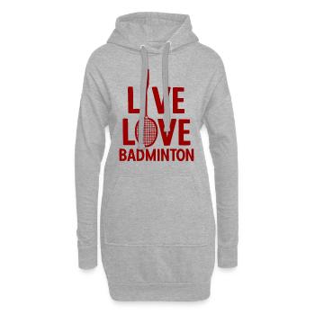 Badminton - Hoodie-Kleid - Grau meliert - Vorne