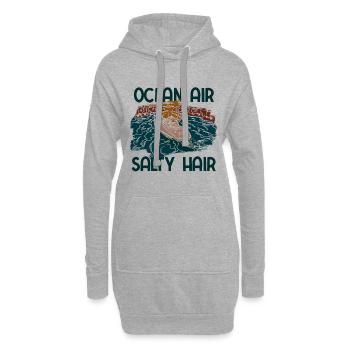 Segelboot Kapitän Spruch Zum Segeln - Hoodie-Kleid - Grau meliert - Vorne
