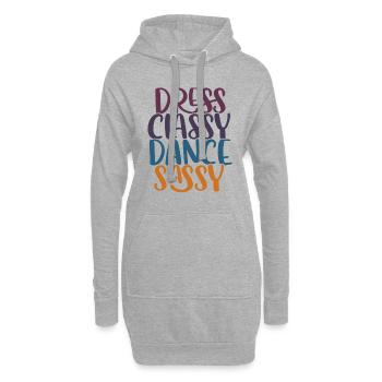 Breakdancing Tanzen für Tänzer - Hoodie-Kleid - Grau meliert - Vorne