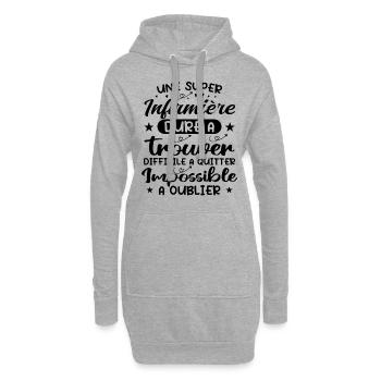 Eine super Krankenschwester - Krankenschwester Geschenk - Hoodie-Kleid - Grau meliert - Vorne