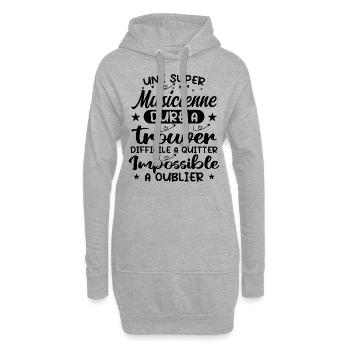 Ein Supermusiker - Musiker Geschenk - Hoodie-Kleid - Grau meliert - Vorne