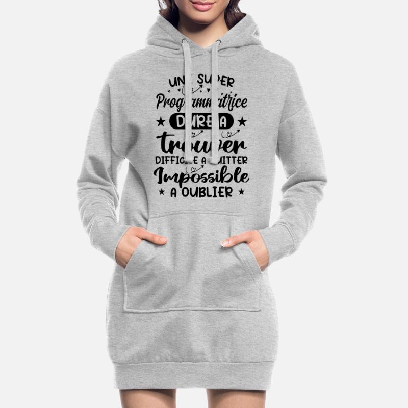 Une Super Programmatrice - Cadeau programmatrice Sweat-shirt à capuche long Femme