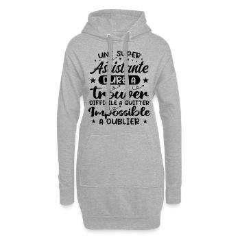 Ein Super Assistant - Assistent Geschenk - Hoodie-Kleid - Grau meliert - Vorne