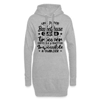 Ein super Basketballspieler - Basketballspieler Geschenk - Hoodie-Kleid - Grau meliert - Vorne
