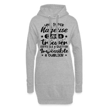 Une Super Nageuse - Cadeau nageuse - Sweat-shirt à capuche long Femme - gris chiné - Devant
