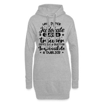 Une Super Judokate - Cadeau judokate - Sweat-shirt à capuche long Femme - gris chiné - Devant