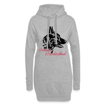 Berger hollandais - Sweat-shirt à capuche long Femme - gris chiné - Devant