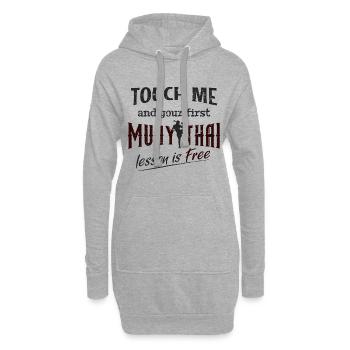 Muay Thai - Sweat-shirt à capuche long Femme - gris chiné - Devant