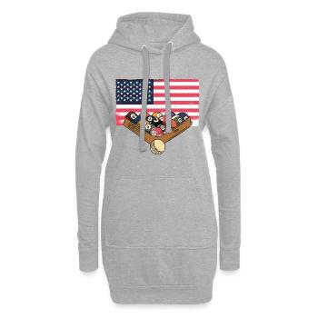 Billard - Hoodie-Kleid - Grau meliert - Vorne