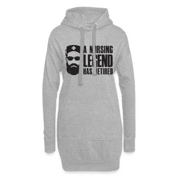 A Nursing Legend Has Retired - Krankenschwester - Hoodie-Kleid - Grau meliert - Vorne