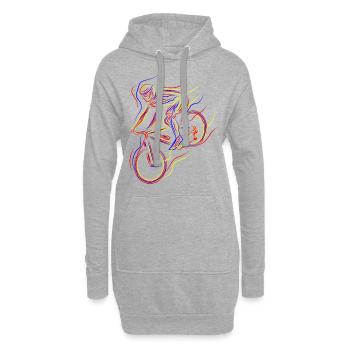 Radfahrer Malen Radfahrer Radfahren Radfahren - Hoodie-Kleid - Grau meliert - Vorne