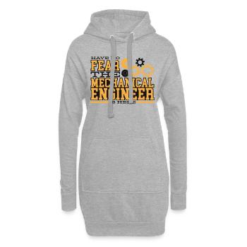 Maschinenbau Maschinenbauer Ingenieur Geschenkidee - Hoodie-Kleid - Grau meliert - Vorne