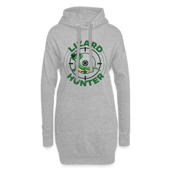 Lézards éleveurs lézards collectionneurs reptiles - Sweat-shirt à capuche long Femme - gris chiné - Devant