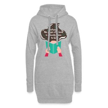 Lesen - Hoodie-Kleid - Grau meliert - Vorne