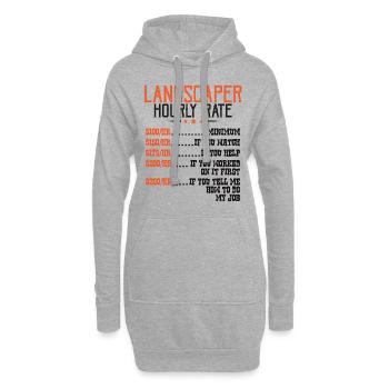 Jardin jardinier paysagiste - Sweat-shirt à capuche long Femme - gris chiné - Devant