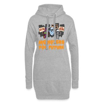Monstre pour les futurs activistes climatiques Halloween - Sweat-shirt à capuche long Femme - gris chiné - Devant