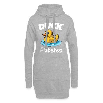 Ente Diabetes Diabetes Wortspiel Humor - Hoodie-Kleid - Grau meliert - Vorne