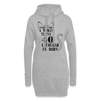 Womnes 40e anniversaire Drôle de dame de 40 ans B-Day - Sweat-shirt à capuche long Femme - gris chiné - Devant