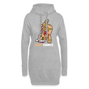 Bake Dance Gingerbread Man Breakdance Noël - Sweat-shirt à capuche long Femme - gris chiné - Devant