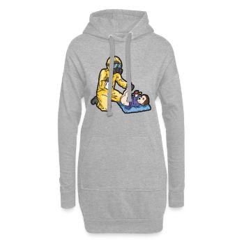 Masque à gaz de changement de couche malodorant - Sweat-shirt à capuche long Femme - gris chiné - Devant
