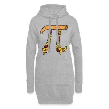 Pi zza Math Pizza-Fan - Hoodie-Kleid - Grau meliert - Vorne