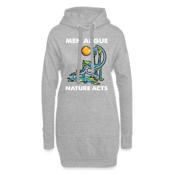 Männer argumentieren Natur Acts Globale Erwärmung - Hoodie-Kleid - Grau meliert - Vorne