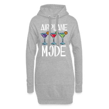 8 Airplane Mode copy - Hoodie-Kleid - Grau meliert - Vorne