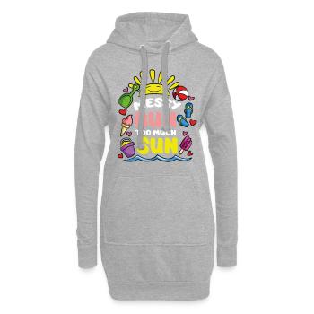 Bun en désordre Trop de soleil - Sweat-shirt à capuche long Femme - gris chiné - Devant