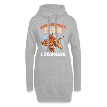 Nur noch ein Fisch Ich verspreche Aquarienbesitzer - Hoodie-Kleid - Grau meliert - Vorne