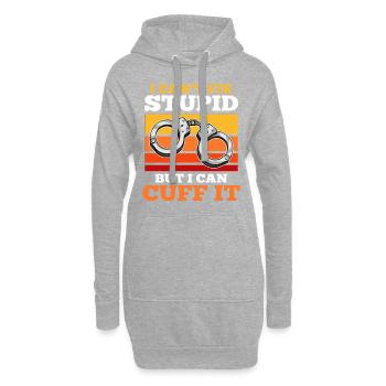 Ich kann Stupid nicht reparieren Aber ich kann es - Hoodie-Kleid - Grau meliert - Vorne