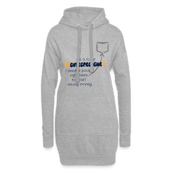 zukünftiger Unternehmer - Hoodie-Kleid - Grau meliert - Vorne