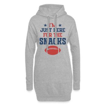 Je suis juste là pour les collations - Sweat-shirt à capuche long Femme - gris chiné - Devant