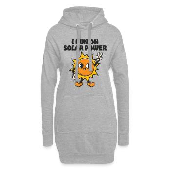 Je fonctionne à l’énergie solaire - Sweat-shirt à capuche long Femme - gris chiné - Devant