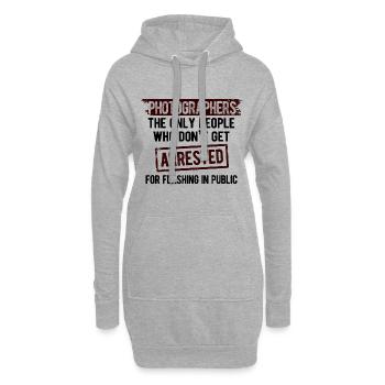 Fotografie Fotograf - Hoodie-Kleid - Grau meliert - Vorne